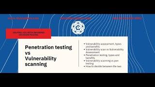 Vulnerability scanning vs Penetration Test - Concepts, main differences and security compliance