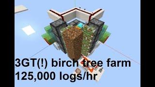 Fastest 1-Core Birch Tree Farm [3GT] - Collab with Comet107 (125k logs/hr) (and challenge!) 1.15+