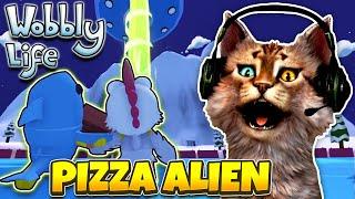 DUO LETOY WOBBLY ANTERIN PIZZA KE ALIEN DEMI JETPACK ?! - Wobbly Life Indonesia