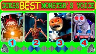 Guess Monster Voice Choo Choo Charles, Siren Head, Spider Thomas, Cursed Percy Coffin Dance