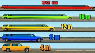 Long vs Medium vs Short Car - Beamng drive