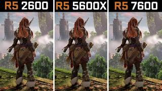 Ryzen 5 2600 vs Ryzen 5 5600X vs Ryzen 5 7600 - Test in 9 Games