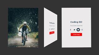 3d flip card effect on hover using only html & css