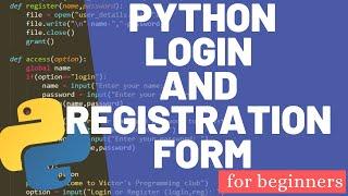 python login system tutorial (For beginners) Python Tutorial