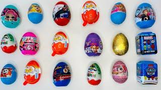 20 Surprise Eggs!! Paw patrol , Spider men, LOL , /Opinion Surprises Kinder(No talking)P18