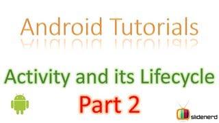 10 Android Activity Lifecycle Part 2 |