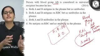 Person with blood group AB is considered as universal recipient bec...