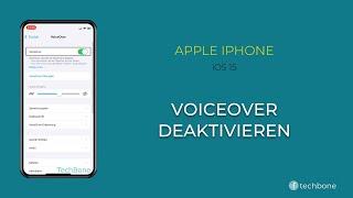 VoiceOver deaktivieren - Apple iPhone [iOS 15]