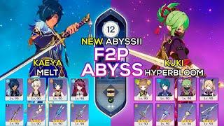 [F2P] Kaeya Melt & Kuki Shinobu Hyperbloom | NEW Spiral Abyss 5.3 | Genshin Impact