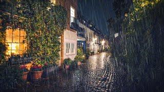 A Rainy London Night Walk in South Kensington - Beautiful Mews & City Lights