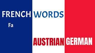 FRENCH WORDS in Austrian German - Austrian German Tutorial