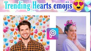 How to Edit Trending Hearts Emojis Background