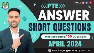 PTE Speaking Answer Short Question | April 2024 | Exam Predictions | Language Academy PTE NAATI