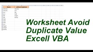 Worksheet Send Data Without Duplicate Value In EXcell VBA