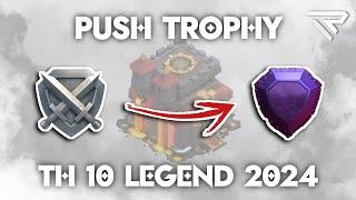 TH 10 Push ke Liga Legenda di tahun 2024! - Strategi TH 10 | COC Indonesia