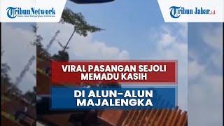 VIRAL Pasangan Sejoli Memadu Kasih di Alun alun Majalengka