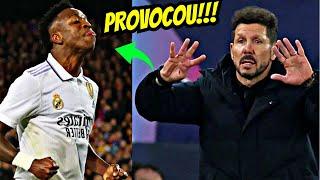 VINICIUS JR PROVOCA SIMEONE E LEVA UMA INVERTIDA DO TREINADOR - REAL MADRID X ATLÉTICO DE MADRID