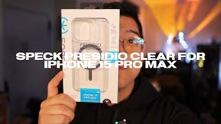 Speck Presidio Clear for iPhone 15 Pro Max