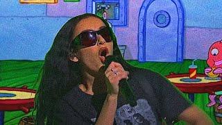 Charli xcx sings "360" at the Krusty Krab