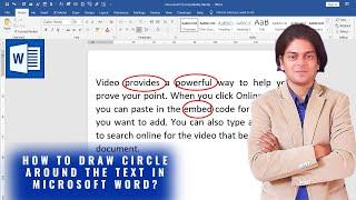 How to draw circle around the text in Microsoft word? #wordtutorials