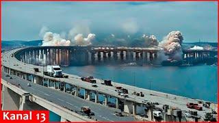 After Ukrainian strikes, Crimean Bridge falls apart, requires repair - Russia can’t afford using it