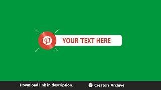 Pinterest Lower Third with Green Screen [CALT023] | Creators Archive