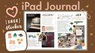 iPad Journal ASMR   | Digital Bullet Journal | Free Template and Stickers | Journal With Me | iPad