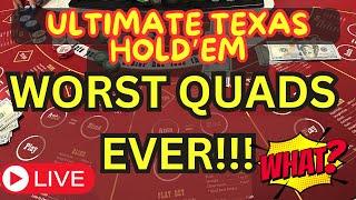 LIVE ULTIMATE TEXAS HOLD ‘EM in Las Vegas! WORST QUADS EVER!!