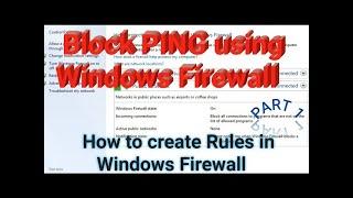 Advance Networking |Firewall series | Block ping  | How to create outbound rules in windows firewall