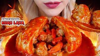 WOWW‼️ ASMR BAKSO BERANAK KUAH LAVA PEDAS SUPER SPICY JUMBO BREEDING MEATBALL