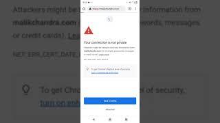 Your connection is not private Google Chrome   Your connection is not private 2