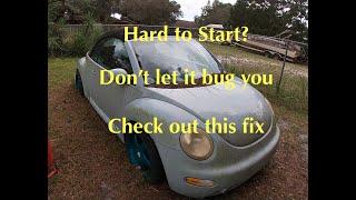 VW Beetle hard start issue solved. 98-2005 Volkswagen Beetle hard start and electrical repair