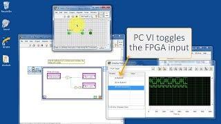 LabVIEW code: "Desktop Execution" node as an FPGA VI testbench (expected results)