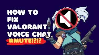 How to Fix Valorant Voice Chat!