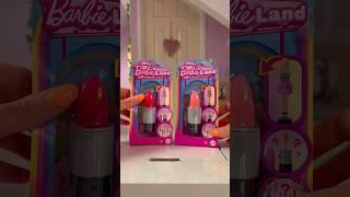 [ASMR] UNBOXING *NEW* MYSTERY MINI BARBIE LAND LIPSTICK REVEALS!!🫢 (1 INCH TALL?!) #Shorts