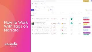 How to Work With Tags on Narrato