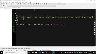 C programming tutorial: Multiplication table || #coding #hacks||#tech #code ||shorts #shorts