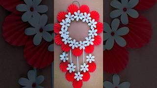 How to make a Beautiful paper flower wall hanging #wallhanging #shorts