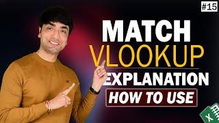 How to use VLOOKUP with MATCH Function in Excel | How to use MATCH Formula in Excel | 2D LOOKUP