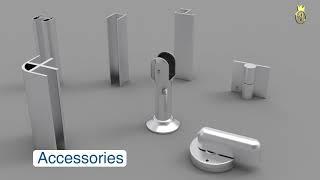 Toilet partition Cubicle 3D Demo fittings