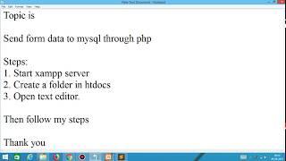 Insert form data in mysql database using php