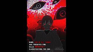 Yogiri Takatou True Form Edit | End of All Things | The End | #edit #shorts #killcount #edits #anime