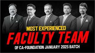 Most Experienced Faculty Team for CA-Foundation January 2025 Batch | Excel Educational Institute
