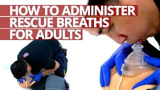 How to Administer Rescue Breathing for Adults #Lifesaver #FirstAid