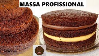 MASSA DE CHOCOLATE profissional para bolo de aniversário | fofinha, úmida e estruturada