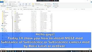 Tutorial on how to install Metal Gear Solid 2 PC Substance of Subsistence Mod
