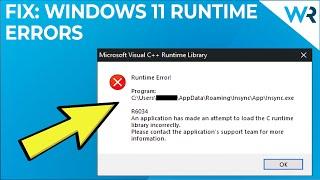 Getting a Runtime Error in Windows 11? Fix it now!
