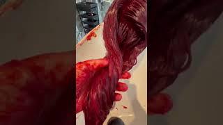 Red hair transformation using Wella & K18