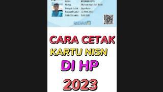 Cara Cetak Kartu NISN Online di HP Tahun 2023