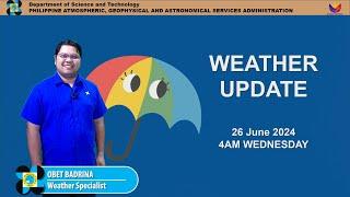 Public Weather Forecast issued at 4AM | June 26, 2024 - Wednesday